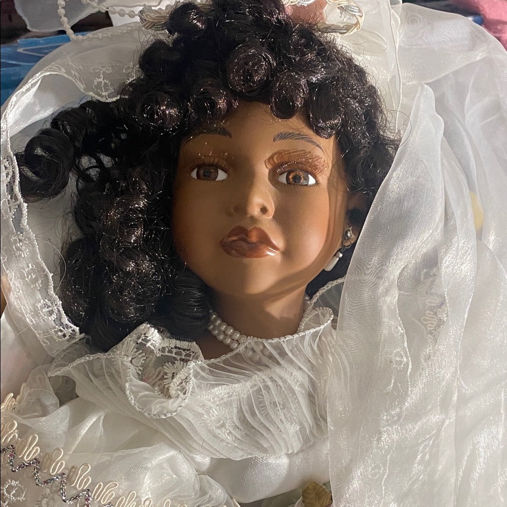 Wedding porcelain doll